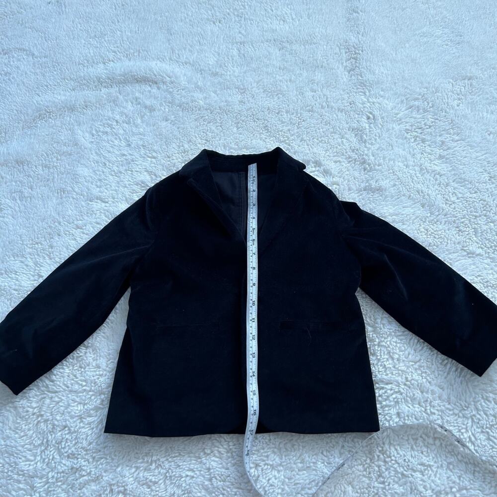 Zara Boy Velvet Satin Suit Blazer Black Sz 4 Formal Party Holiday Festive Preppy - Picture 4 of 6